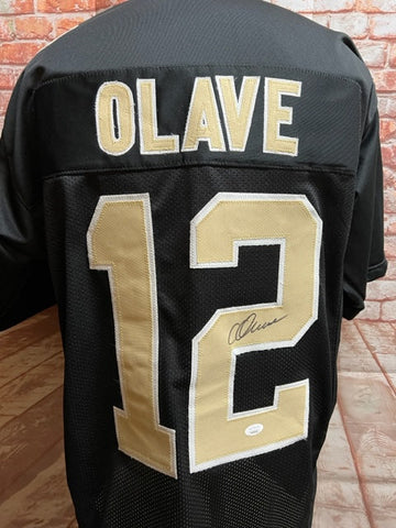 New Orleans Saints Chris Olave Signed Black Jersey with JSA COA