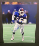 Lawrence Taylor New York Giants Signed 16x20 JSA COA (blue jersey)