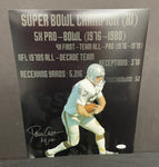 Dave Casper Oakland Raiders Signed 16x20 Stats Photo w/ "hof 02" Inscription JSA COA