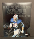 Joe DeLamielleure Buffalo Bills Signed 16x20 Stats Photo w/ "HOF 03" Inscription JSA COA