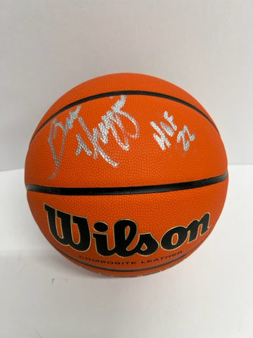 West Virginia Coach Bob Huggins Signed Basketball with Inscription with JSA COA