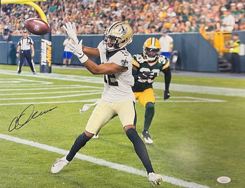 New Orleans Saints Chris Olave Signed 16x20 with JSA COA