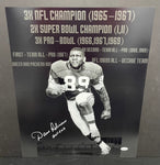 Dave Robinson Green Bay Packers Signed 16x20 Stats Photo w/ "HOF 2013" Inscription JSA COA