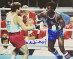 Michael Spinks Boxing Signed 8x10 Olympics Jinx Inscr. With JSA COA