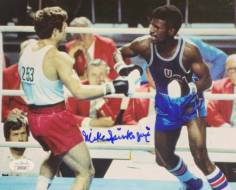 Michael Spinks Boxing Signed 8x10 Olympics Jinx Inscr. With JSA COA