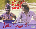 Ari Lehman Signed Friday the 13th 8x10 Karen Stay Outta My Lake Karen Inscr. With Ari Lehman COA