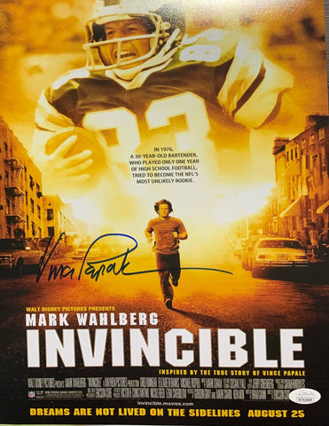 Vince Papale Philadelphia Eagles Signed 11x14 Movie Poster Credits With JSA COA