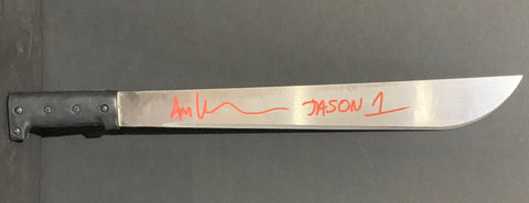 Ari Lehman Friday The 13th Signed Machete Jason 1 Inscr. With JSA STICKER ONLY