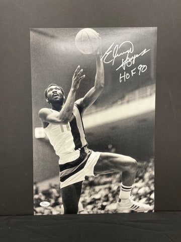 Elvin Hayes Washington Bullets/Houston Rockets Signed 12x18 Photo w/ "HOF 90" Inscription JSA COA