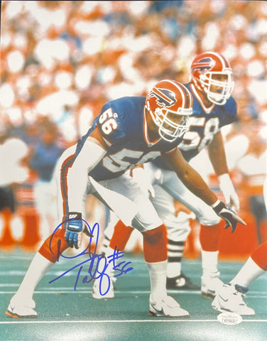 Darryl Talley Buffalo Bills Signed 11x14 JSA COA (Vertical In Stance)