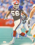 Darryl Talley Buffalo Bills Signed 11x14 JSA COA (Vertical Running)