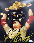 Sergeant Slaughter WWF Signed 8x10 Photo w/ "WWF Champion" Inscription JSA COA