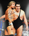 Ted Dibiase WWF Signed 8x10 Photo w/ Andre the Giant JSA COA