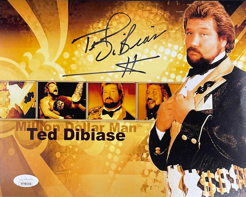 Ted Dibiase WWF Signed 8x10 Photo Collage JSA COA