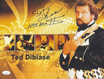 Ted Dibiase WWF Signed 11x14 Horizontal Photo w/ "HOF 2010" Inscription JSA COA