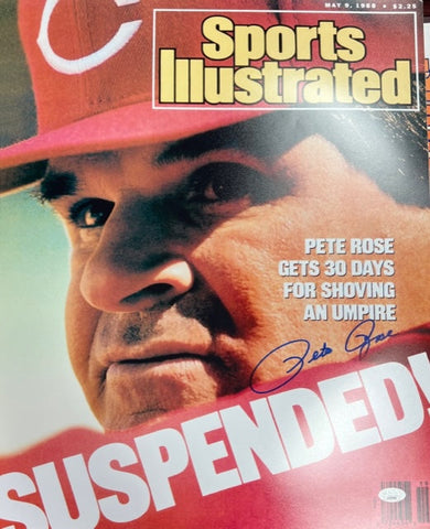 Cincinnati Reds Pete Rose Sports Illustrated 16x20 with JSA COA