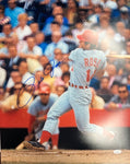 Cincinnati Reds Pete Rose Swinging Bat 16x20 with JSA COA