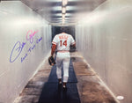 Cincinnati Reds Pete Rose Signed 16x20 with Inscription JSA COA