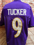 Baltimore Ravens Justin Tucker Signed Purple Jersey with JSA COA