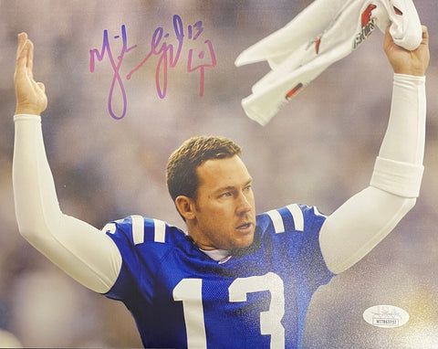 Mike Vanderjagt Indianapolis Colts Signed 8x10 Photo (Arms Up) JSA COA