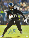 Miles Sanders Philadelphia Eagles 16x20 Black Jersey With JSA COA