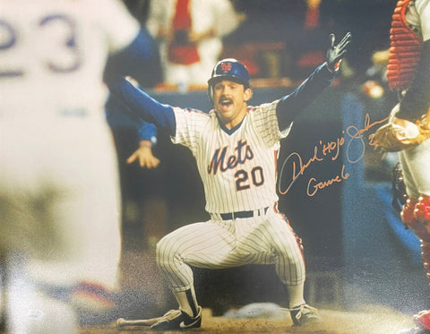 Howard "HoJo" Johnson New York Mets Signed 11x14  w/ Insc. "Game 6" JSA COA