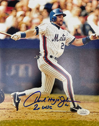 Howard "HoJo" Johnson New York Mets Signed 8x10  w/ Insc. "2x WSC" JSA COA