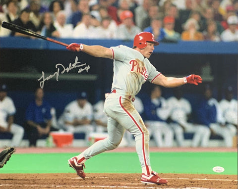 Lenny Dykstra Philadelphia Phillies Signed 16x20 With JSA COA