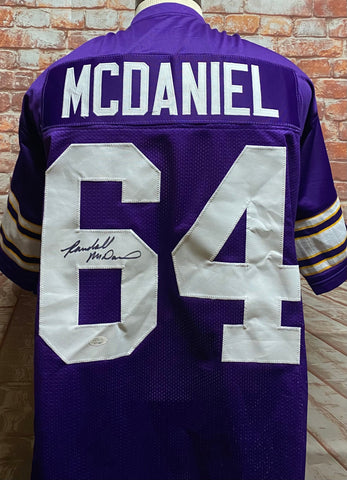 Randall McDaniel Minnesota Vikings Signed Purple Jersey JSA COA