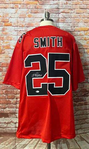 Ito Smith Atlanta Falcons custom signed red pro style jersey with Beckett COA