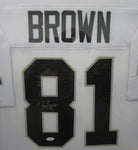 Oakland Raiders Willie Brown SIGNED Framed Matted Jersey WITH COA