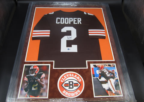 Cleveland Browns Amari Cooper SIGNED Framed Matted Jersey BECKETT COA