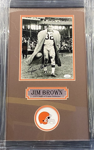 Cleveland Browns Jim Brown SIGNED 8x10 Framed Photo JSA COA