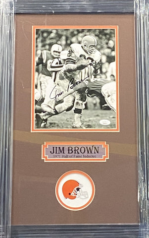 Cleveland Browns Jim Brown SIGNED 8x10 Framed Photo JSA COA