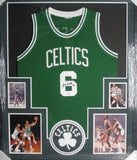 Boston Celtics Bill Russell SIGNED Framed Matted Jersey JSA COA