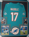 Miami Dolphins Jaylen Waddle SIGNED Framed Matted Jersey FANATICS COA