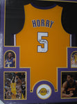 Lakers Robert Horry SIGNED Framed Matted Jersey PSA COA