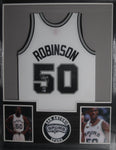 San Antonio Spurs David Robinson SIGNED Framed Matted Jersey BECKETT COA