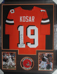 Cleveland Browns Bernie Kosar SIGNED Framed Matted Jersey PSA COA