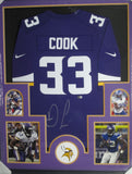 Minnesota Vikings Dalvin Cook SIGNED Framed Matted Jersey BECKETT COA