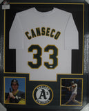 Oakland Athletics Jose Canseco SIGNED Framed Matted Jersey JSA COA