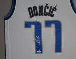 Dallas Mavericks Luka Doncic SIGNED Framed Matted Jersey WITH COA