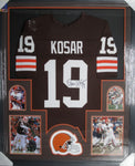 Cleveland Browns Bernie Kosar SIGNED Framed Matted Jersey JSA COA