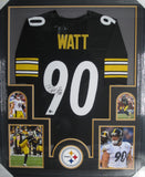 Pittsburgh Steelers T.J. Watt SIGNED Framed Matted Jersey BECKETT COA