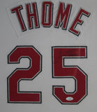 Cleveland Indians Jim Thome SIGNED Framed Matted Jersey JSA COA