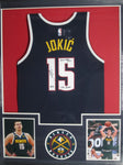 Denver Nuggets Nikola Jokic SIGNED Framed Matted Jersey JSA COA