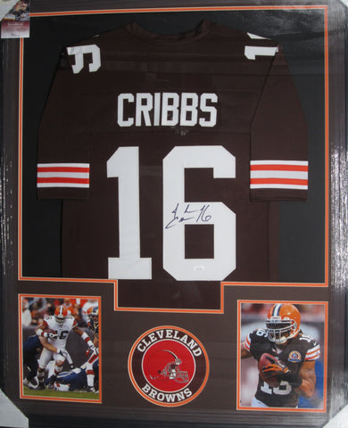 Cleveland Browns Josh Cribbs SIGNED Framed Matted Jersey JSA COA