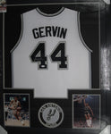 San Antonio Spurs George Gervin SIGNED Framed Matted Jersey JSA COA