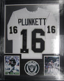 Oakland Raiders Jim Plunkett SIGNED Framed Matted Jersey JSA COA