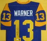 St. Louis Rams Kurt Warner SIGNED Framed Matted Jersey BECKETT COA